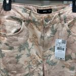 Mango NWT  Peach and Green Patterned jeans Photo 1