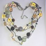 Lia Sophia Silver Tone Multicolor Beaded Boho Necklace Photo 5