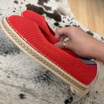 Rothy's  Boardwalk Espadrille Lace Up Flay‎ In Red Hot Size 9 Photo 6