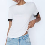 ZARA  White T-Shirt Photo 0