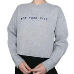 Fruit of the Loom New York Embroidered Cropped Sweatshirt Photo 0