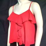 About A Girl Cranberry Ruffle Tank Top (S) Photo 0