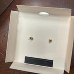 Coach  Open circle Red Stone Gold Stud Pieced Earring In Logo w/ Gift Box Photo 2