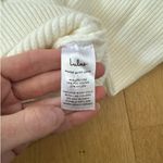 Lulus Cardigan Ribbed Button Up Toasty Babe Size Est M Off White Photo 2
