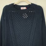 SO NWT  Kohl’s Black Cable Knit Black Long Sleeves Pullover Women’s Sweater Photo 2