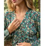 Natural Life Short Sweet Mini Dress Light & Blue Calico Floral Photo 1