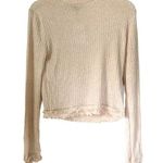 Forever 21 Oatmeal Beige Knit High Neck Long Sleeve Layer Sweater Size XL Photo 0