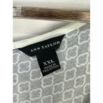 Ann Taylor Dress XXL Navy Geometric Fit Flare Preppy Quiet Luxury Coastal Chic Photo 1