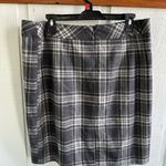 Chadwick's Chadwick’s Wool Blend Plaid Gray Preppy Academia Work Skirt Photo 1