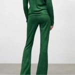 ZARA Zebra Print Flared Leg Pants Green Black Size Medium Photo 3