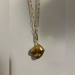 ZARA  Gold Body Sculpture Abstract Art Artistic Long Chain Necklace Buttock Photo 4