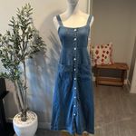 Petal and Pup  Bettie Button Front Denim Midi Dress New! Photo 5