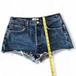AGOLDE Parker Organic Cotton Denim Jean Shorts Button Fly Cut Off 28 Photo 3