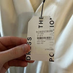 Dress the Population NWT  Sandra Plunge Dress Size Medium Color White Photo 3