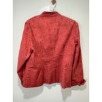 Anne Klein Women's Coral Floral Jacquard Button Front Jacket Size 14 Photo 1