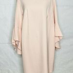 Eloquii NWT  Long Bell Sleeve Shift Midi Dress Zip Back Light Pink Women Size 14 Photo 0