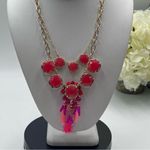 Lilly Pulitzer NWT  Exotic TASSEL Double Strand Pink Coral Kitchsy Necklace Photo 1