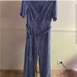 Jonathan Simkhai Blue Belted Eyelet Jumpsuit Size 0 Photo 3
