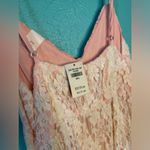 Hollister Lace Floral Mini Babydoll Dress Cream and Light Pink Photo 3