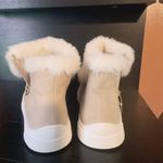 Madden Girl Beige Tan Cream Velvet Boho Fur Moccasin Flat Ankle Zip Booties NWT Photo 5