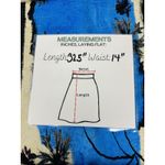 ZARA Women Black Blue Palm Tree Print Midi Skirt Size S Pre-owned Read Photo 7