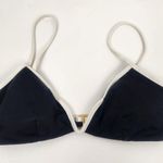 l*space L* Helena Bikini Top in Black Cream Size Medium V Wired Front NWT Photo 1