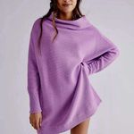 Free People Ottoman Oversized Slouchy Sweater Cowl Neck Purple Women’s Large Photo 1