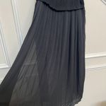 ZARA Pleated Flowing Open Front Vest Size XS Black Photo 5