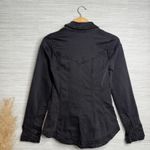 Free People denim jacket black tunic boho XS Photo 3