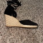 Old Navy  Black Wedge Lace up Shoes Photo 1