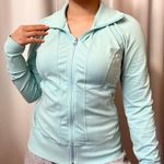 Zella Icy Bright Blue Zip Up Athleisure Exercise Jacket with Pockets Size Medium Photo 1