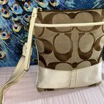 Coach Vintage  Tan Signature Monogram Canvas Crossbody Bag Photo 1