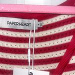Paper Heart Striped Red Midi Dress Photo 4