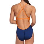 Speedo  Spark Splice Crossback One Piece Orange/Navy, size 32/6, NWT Photo 1