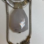 Chico's Chico’s Sam Threaded Silver-Tone Pendant Necklace NWT OS Tassel Simulated Stone Photo 3
