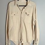 Marshalls  cream waffle thermal knit shacket jacket Photo 0