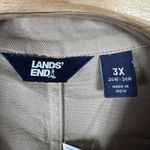Lands' End NEW  Womens 3X/24W-26W Shirt Jacket Khaki Cotton Blend Chore Barn Photo 5