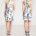 Milly  Isadora tropical birds sleeveless fitted gathered skirt racerback dress 2 Photo 1