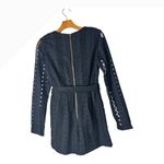 Stylestalker  Romper‎ Women Medium Black Venice Eyelet Plunge Neck Tie Waist Goth Photo 4