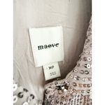 Anthropologie | NWOT Maeve Bettina Sequin Tiered Shirt Mini Dress Silver | MP Photo 5