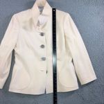 Carlisle Wool Blazer Jacket Women 10 Single Breasted Button Front Neutral Cream Photo 6