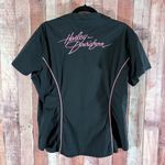 Harley Davidson Black And Pink Zip Front‎ Top Size XL Photo 0