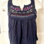Free People  Embroidered Beaded Crop Tank Top Size Small Photo 5