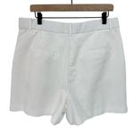 ZARA White High Rise Linen Blend Pleated Bermuda Shorts Size XXL Photo 5