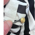 Vintage Alyssa Carr 1980’s Women’s Nautical Shirt White Navy Blue Stripe Small Photo 7