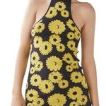 Urban Outfitters Charlie Floral Knit Mini Dress Women's Medium Black Yellow NWT Photo 0