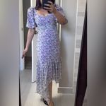 ASTR  The Label Lavender Floral Ruffle Midi Dress Photo 9