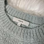 Vince Knit Sweater Womens Size 1X Mint Green Organic Cotton Winter Fuzzy Cozy Photo 4