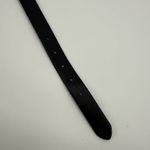 Unbranded Vintage Womens Black Leather Belt Size Medium Solid Brass Italian Photo 8