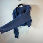 Lululemon Womens All Yours Cropped Hoodie Shirt Ink Blue Pullover Stretch Size 4 Photo 13